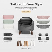 Litière automatique pour chat Songya Cleaning Self Open Top avec commande par application, tiroir à déchets de 7,5 L