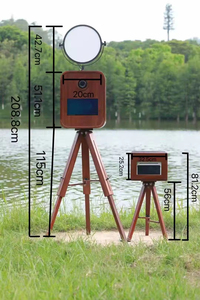 Tops Vintage madera Real portátil fotomatón impresora soporte Color nogal Retro boda trípode película Cámara cabina máquina fiestas - Product Image 5