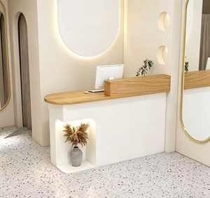 Comptoir de réception minimaliste moderne, petit comptoir de bar, comptoir de magasin tendance pour boutique de vêtements et B - Product Image 1