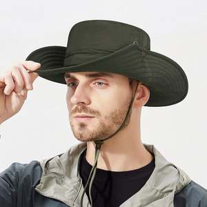 Nouvel Arrivage Chapeau de Pêcheur d'Été d'Extérieur Anti-UV Imperméable Séchage Rapide Respirant à Large Bord Pliable Style Cowboy Bob - Product Image 2