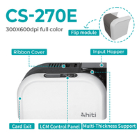 Imprimante de cartes PVC couleur professionnelle HiTi CS-270e 300x600dpi avec Ethernet, la meilleure valeur pour les petites et moyennes entreprises, en stock