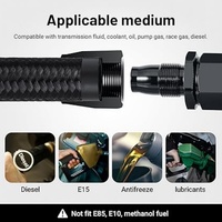 Tuyau de Carburant Modifié AN8 Haute Performance en Acier Inoxydable Tressé CPE avec Gaine Extérieure en Nylon Noir Résistant à la Chaleur pour Véhicules