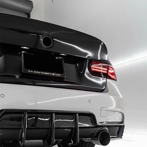 Difusor trasero de estilo PH negro brillante de doble cara, labio de parachoques trasero automático mejorado, una salida para <span class=keywords><strong>BMW</strong></span> Serie 3 F30 F35 - Product Image 2