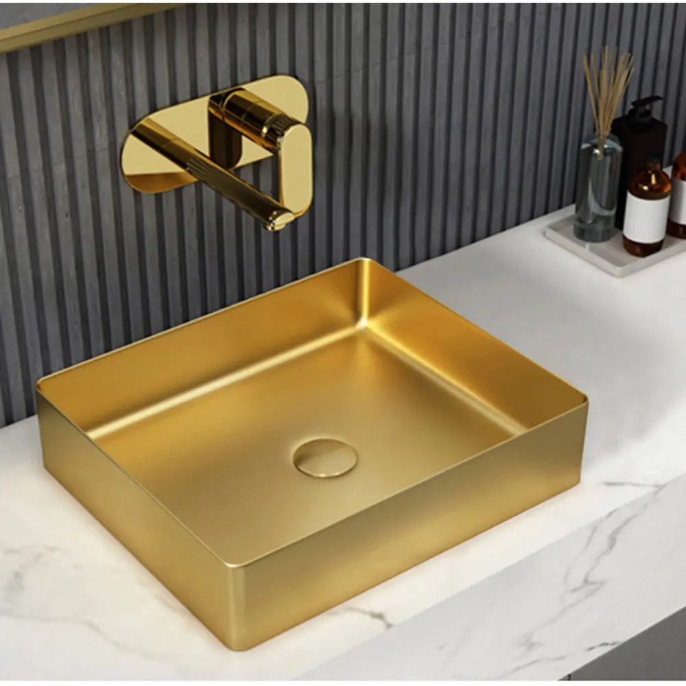 SS-Bathroom Sink Factory Nouveau Desgin Lavabo en acier inoxydable Lavabos de salle de bain
