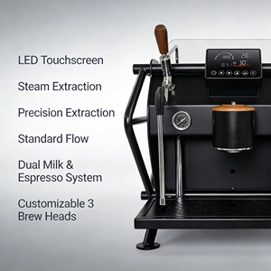 เครื่องชงกาแฟเอสเพรสโซแบบกึ่งอัตโนมัติระดับมืออาชีพ 110V 220V สำหรับใช้ในเชิงพาณิชย์ ระบบต้มน้ำสองหม้อขนาด 3 ลิตร สแตนเลส สำหรับใช้ในครัวเรือน - Product Image 2