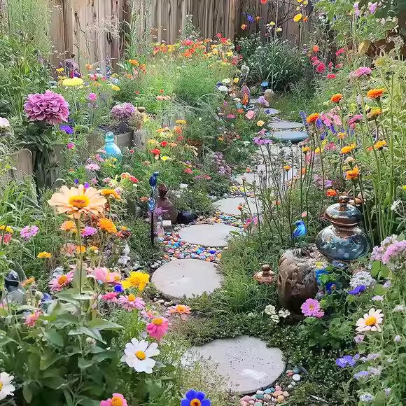 ดอกไม้กำลังบานสะพรั่ง