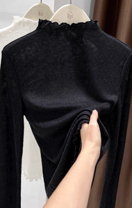 Giản dị mùa xuân dệt kim chống Đóng cọc mỏng đồ lót cho phụ nữ độc đáo Jacquard viền HEM - Product Image 6