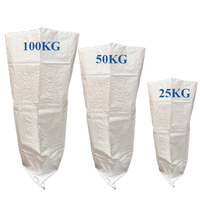 Vente en gros de sac d'emballage blanc 100kg 30kg 50kg 25 kg polypropylène laminé pp tissé riz farine de maïs riz soja grain sac