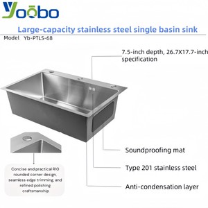 MOQ <span class=keywords><strong>1</strong></span> Lavello da Cucina in Acciaio Inox Spazzolato, Capacità Mensile 10.000 Pezzi, Imballaggi Multipli: Cartone/Pallet/Personalizzato - Product Image 5