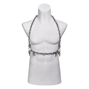 ผลิตภัณฑ์เฟติชเกย์ BDSM ชุดโซ่โลหะสแตนเลส ปลอกคอ เข็มขัดหนัง คอสเพลย์ ของเล่นทางเพศ ของเล่นสำหรับการเกี้ยวพาราสี ราคาโรงงานขายส่ง - Product Image 2