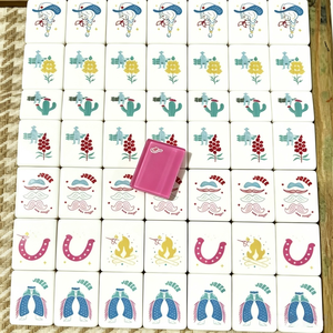 Juego de Mahjong de Lujo Portátil de <span class=keywords><strong>3</strong></span> Capas, Fichas de Mahjong de Acrílico Rosa Estilo Vaquera, para Entretenimiento en Clubes Nocturnos - Product Image 3