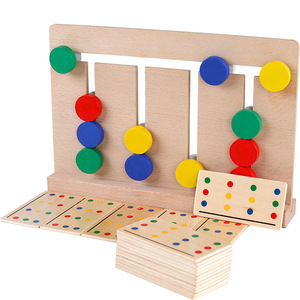 <span class=keywords><strong>Jeu</strong></span> de <span class=keywords><strong>logique</strong></span> de fruits à quatre couleurs / 0.3 Double face à double usage, en bois, Montessori, aides pédagogiques pour l'éveil, pour les enfants de 0 à 7 ans - Product Image 1