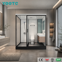 Module de salle de bain préfabriqué intégré YEETE - Salle de douche tout-en-un avec options de toilettes et de lavabo pour projets hôteliers et d'appartements
