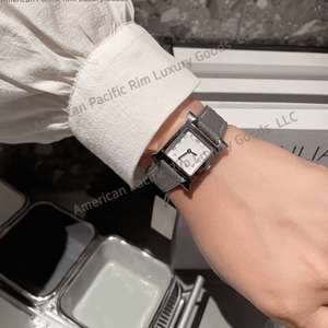 Reloj Cuadrado Analógico de Lujo para Mujer, Marca H 2025, Correa de Cuero Pequeña, Esfera de Cristal, Estilo Simple, Movimiento de Cuarzo - Product Image 3