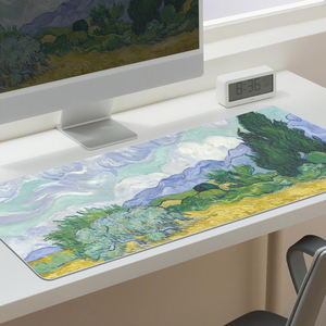 Van Gogh grand tapis de souris vert fleur peinture tapis de bureau pour jeu PC ordinateur caoutchouc bord de verrouillage pour CS GO LOL saint valentin - Product Image 4