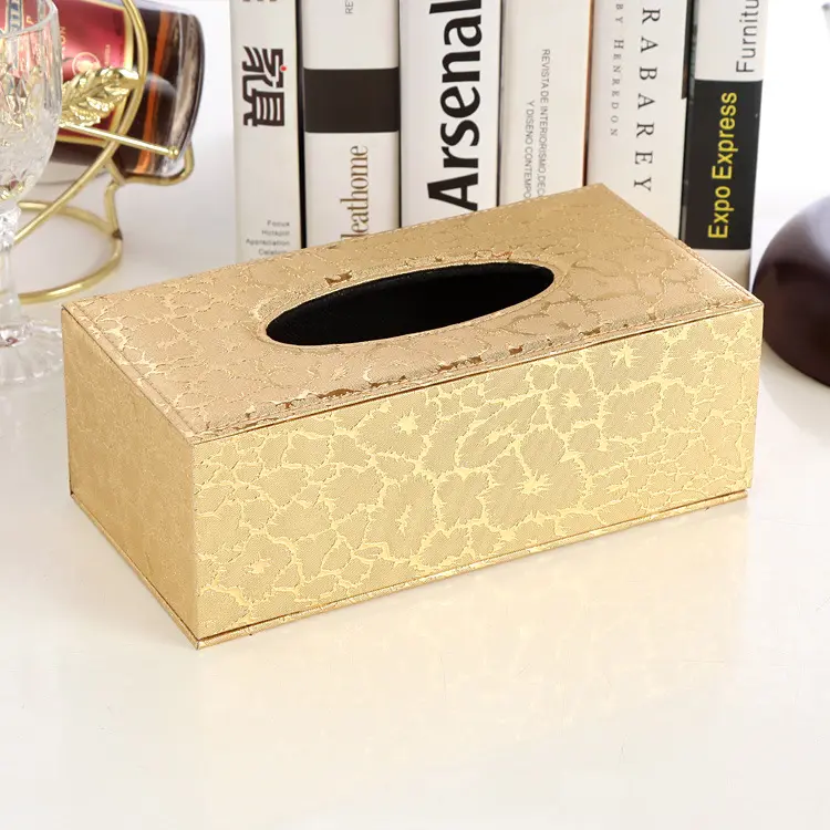 OEM Restaurant Kunstleder Material Seidenpapier Schachteln dekorativer Halter Box Abdeckung Geschenk für Zuhause Schlafzimmer
