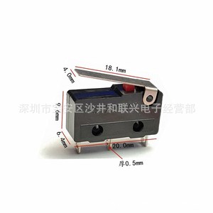 Micro-interrupteur KW11-3Z-2 3A 250VAC SPST à usage industriel avec levier - Product Image 5
