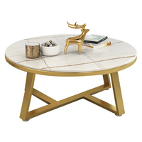 Table basse en marbre naturel minimaliste de luxe italien, table basse moderne pour salon, combinaison en acier inoxydable