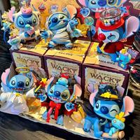 Figur Blind Box Stitch's Funny Diary 2.0: Figur Aksi Trendy Lilo & Stitch & Stand Dekoratif