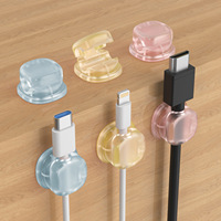 Kit de 6 organisateurs de câbles adhésifs en plastique de haute qualité avec pinces personnalisées pour écouteurs et écouteurs intra-auriculaires