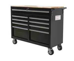 Cassettiera Portautensili con Ruote per Officina e Garage, Banco da Lavoro in Legno - Design Moderno in Metallo, 9 Cassetti con Serratura, Personalizzabile OBM - Product Image 5