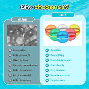 2025 mùa hè đồ chơi bên bóng nước gói hộp đầy đủ Dễ dàng tự niêm phong Silicone tái sử dụng nước bóng bay nhanh chóng điền vào giật gân bóng - Product Image 4