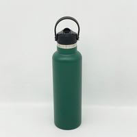 Bouteille d'eau en acier inoxydable à double paroi sans BPA, étanche, 650 ml, réutilisable, bouteille de sport en métal, fitness, cyclisme, camping, voyage