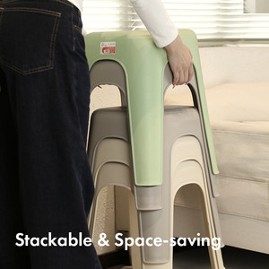 Pearl River Commercial Grade Stackable Plastic <b>Stool</b> Solid <b>Back</b> Non-Foldable Modern Design for Commercial Use - Product Image 2