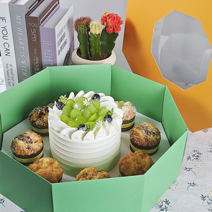 Sunshine Custom <span class=keywords><strong>rosa</strong></span> Wedding bombola design cilindro rotondo quadrato per 6 8 10 12 14 pollici torta alta scatola con finestra - Product Image 4