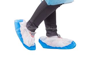 Couvre-chaussures <span class=keywords><strong>jetables</strong></span> bleu non tissé anti-poussière couvre-pieds couvre-chaussures CPE couvre-chaussures avec élastique - Product Image 3