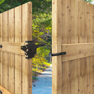<span class=keywords><strong>Loquet</strong></span> de verrouillage de porte à hachette à ressort autobloquant réglable en vinyle noir Standard pour porte en bois - Product Image 5