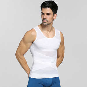 Hot Sale <strong>Men's</strong> Slimming Body Shapewear Corset Fitness Compression Tank Top <strong>Mens</strong> Body Shaper <strong>Vest</strong> - Product Image 6