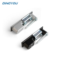 DINGYOU MS818 Serrure de casier à clé avec poignée escamotable, plaquée zinc, résistante à la rouille et à l'usure, pour armoire et boîtier de contrôle industriel