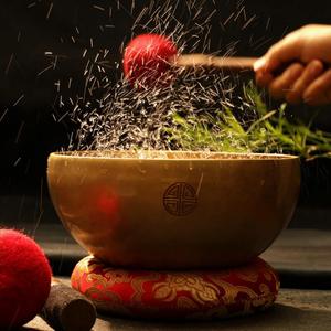 Ensemble de bols de chant tibétains, qualité professionnelle de méditation, 1 pièce, marteau à main, Set Bol à son de Yoga en céramique, pour la guérison et la Relaxation - Product Image 5