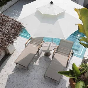 Sedia da piscina Fera regolabile con telaio in alluminio e rete Teslin, lettino prendisole impermeabile all'ingrosso - Product Image 5