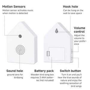 Hot Bán Đa Chức Năng Điện Tử Âm Thanh Với Ánh Sáng Chim Âm Thanh Cảm Biến Chuyển Động Kích Hoạt Treo Nhà Thiên Nhiên Âm Thanh Hộp - Product Image 3
