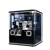 KI-gesteuerter Roboter-Kaffeeautomat Intelligenter Kaffee-Kiosk Automatisierter Espresso- und Latte-Spender für Büro, Einkaufszentrum, Hotel