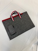 Bolso de Mano para Portátil de Fieltro, Resistente y Portátil, con Bolsa Extraíble para Accesorios, Abertura Superior, para Portátil y Documentos