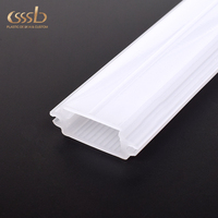 Profils d'extrusion en plastique transparent pour diffuseur de lumière LED en polycarbonate