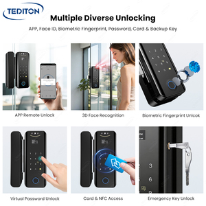 ระบบจดจำใบหน้าอัจฉริยะ ล็อคประตูสำนักงาน รองรับ <span class=keywords><strong>WiFi</strong></span>  ปลดล็อคด้วยลายนิ้วมือ รหัสผ่าน  เข้าถึงข้อมูลผ่านคลาวด์  จัดเก็บข้อมูลบนคลาวด์  ประตูกระจก - Product Image 2