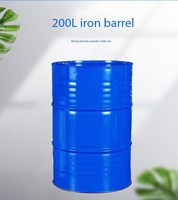 Bleu 200L 210L 220L Vide Tête Serrée Open Top Acier Tambour En Métal Baril À Vendre