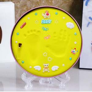 Diy 3D Baby Memory Footprint Baby Handprint Kit Baby Hand and Foot Print Frame Clay Silicone Plate Set - Product Image 6