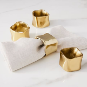 Top anneaux personnalisés à la mode pour serviette fournitures en gros ronds de serviette en métal bonne qualité rond de serviette décoratif - Product Image 2