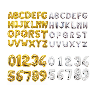 Palloncini Ht All'Ingrosso, Palloncini a Forma di Lettera Dorata da 16 Pollici A-Z, Palloncini in Foil per Compleanni e Decorazioni per Feste - Product Image 1