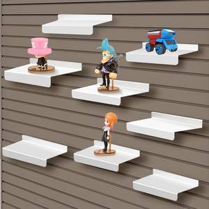 Étagère murale Slatwall présentoir plat en métal pour présentoir de chaussures multifonctionnel à lattes support de baskets plaque inclinée étagère en métal - Product Image 3