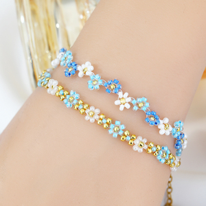 FY Mode Bijoux Bracelets Boho À La Main Amitié Miyuki Perles De Rocaille Soleil Fleur Marguerite Perlé Tressé <span class=keywords><strong>Surfeur</strong></span> Cheville Bracelets - Product Image 3