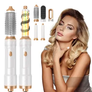 Multi-functional 5-in-1 Hot Air Multi-Head Automatic Hair Curler Blow Straightening Comb Cross Border Hair Dryer Curling Iron