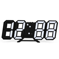 Horloge de Table moderne numérique 3D LED, réveil de bureau, veilleuse, pendule pour maison, salon, nouvelle collection 2019