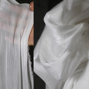 Valance and swagdenierhigh-t-quality Silk Chiffon Fabric 120D Sheer Chiffon gasa blanca telón <span class=keywords><strong>de</strong></span> fondo <span class=keywords><strong>para</strong></span> la decoración - Product Image 2