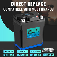 Batterie au lithium LiFePO4 T.E.T LFP14-A2 12,8V 8Ah en cellules pochettes, 400CCA, avec moniteur Bluetooth via application, IP67, 1500 cycles, pour sports motorisés